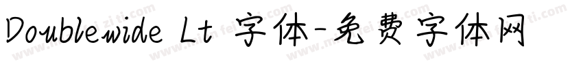 Doublewide Lt 字体字体转换